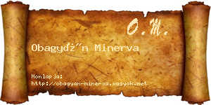 Obagyán Minerva névjegykártya